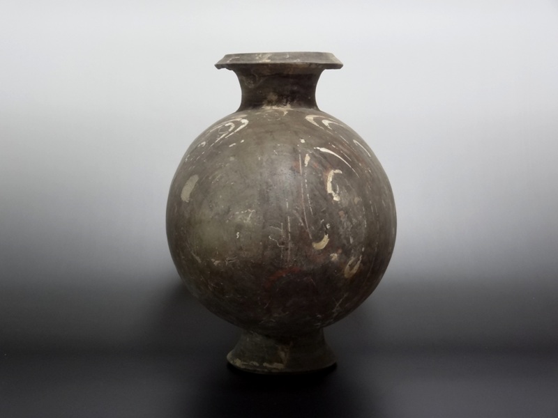 漢時代加彩繭壺　古代中国古美術　考古発掘品　二千年前　花の器 5.jpg