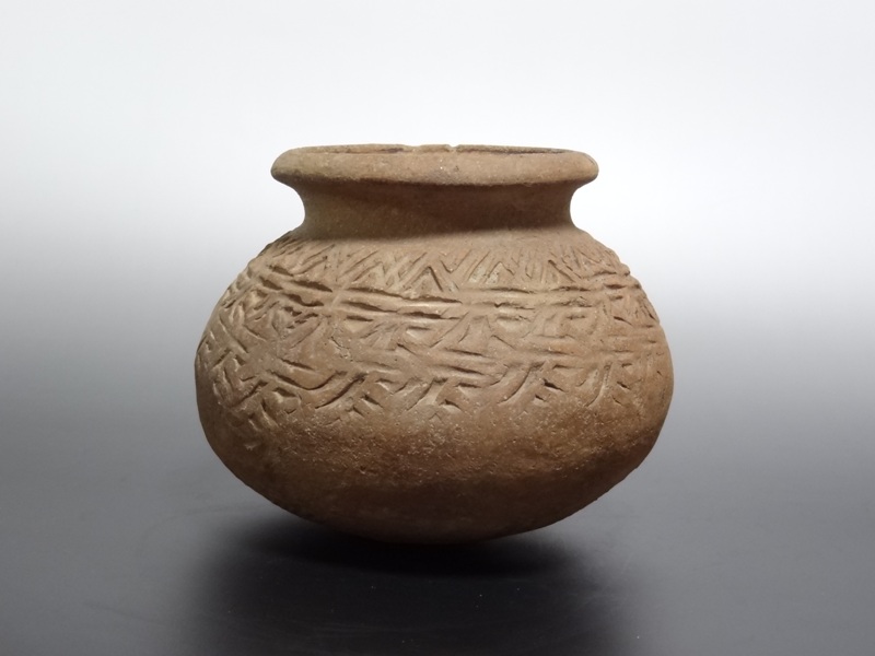 NEW ARRIVAL古美術　南蛮半練（ハンネラ）幾何学文花生壺　島物　茶道具 土器