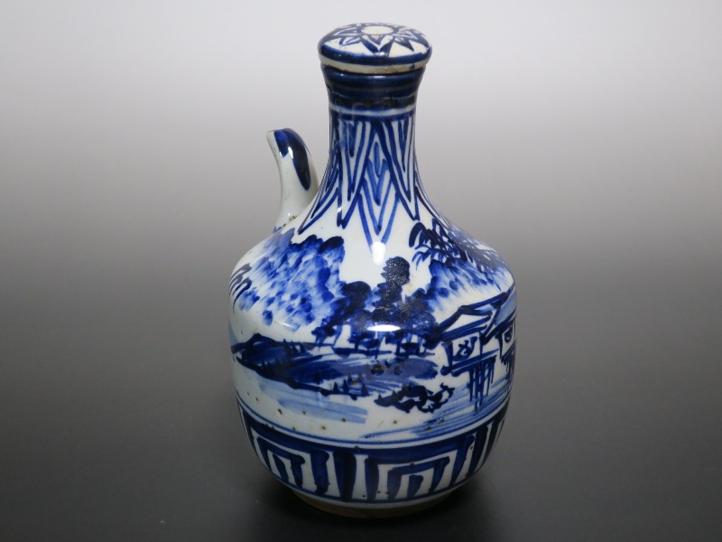 仙遊洞 平清水焼 山水文 水注