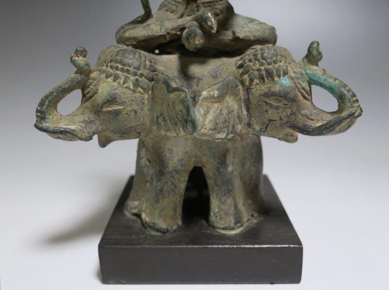 仙遊洞 青銅 エラワンに乗ったインドラ像